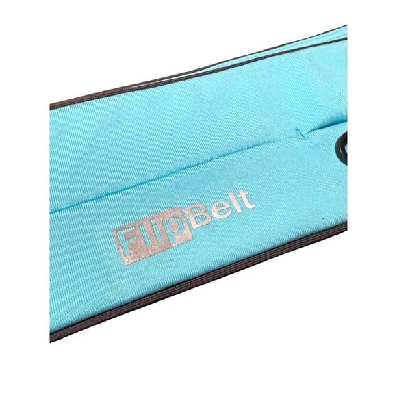 XL‎ FlipBelt Turquois 4 Pocket Running Athletic Belt with Clip - Picture 2 of 5